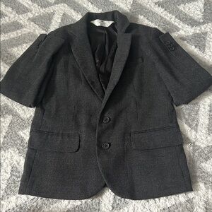 H&M Gray Herringbone Blazer (kids)